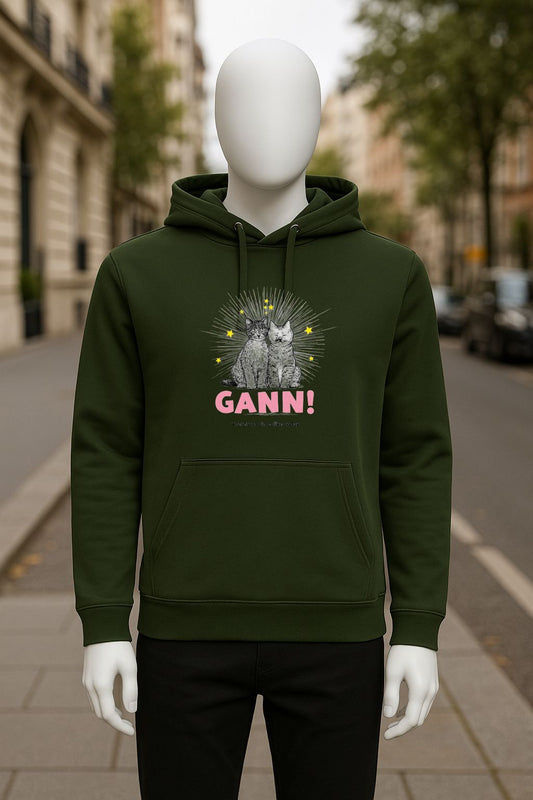 Sudadera con capucha verde oscuro