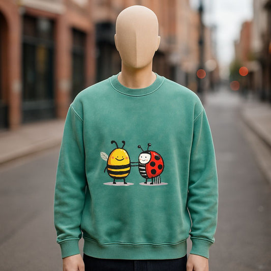 Sudadera verde lavada