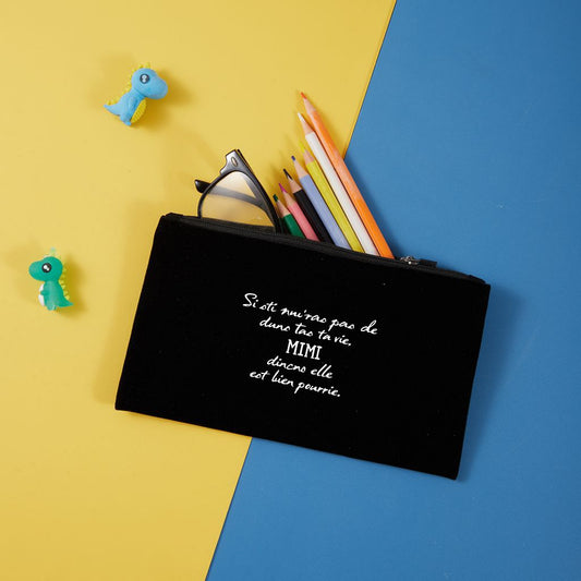 Neceser de terciopelo con cremallera 20,5x12,5