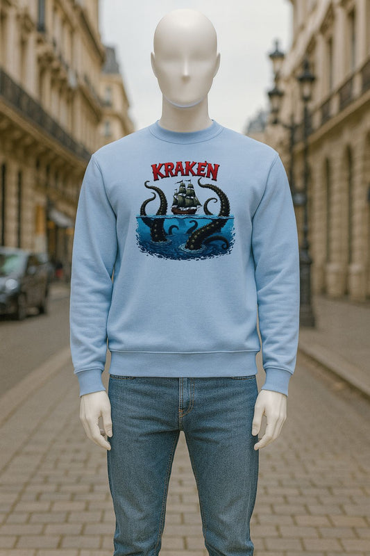sudadera con dibujo AZUL