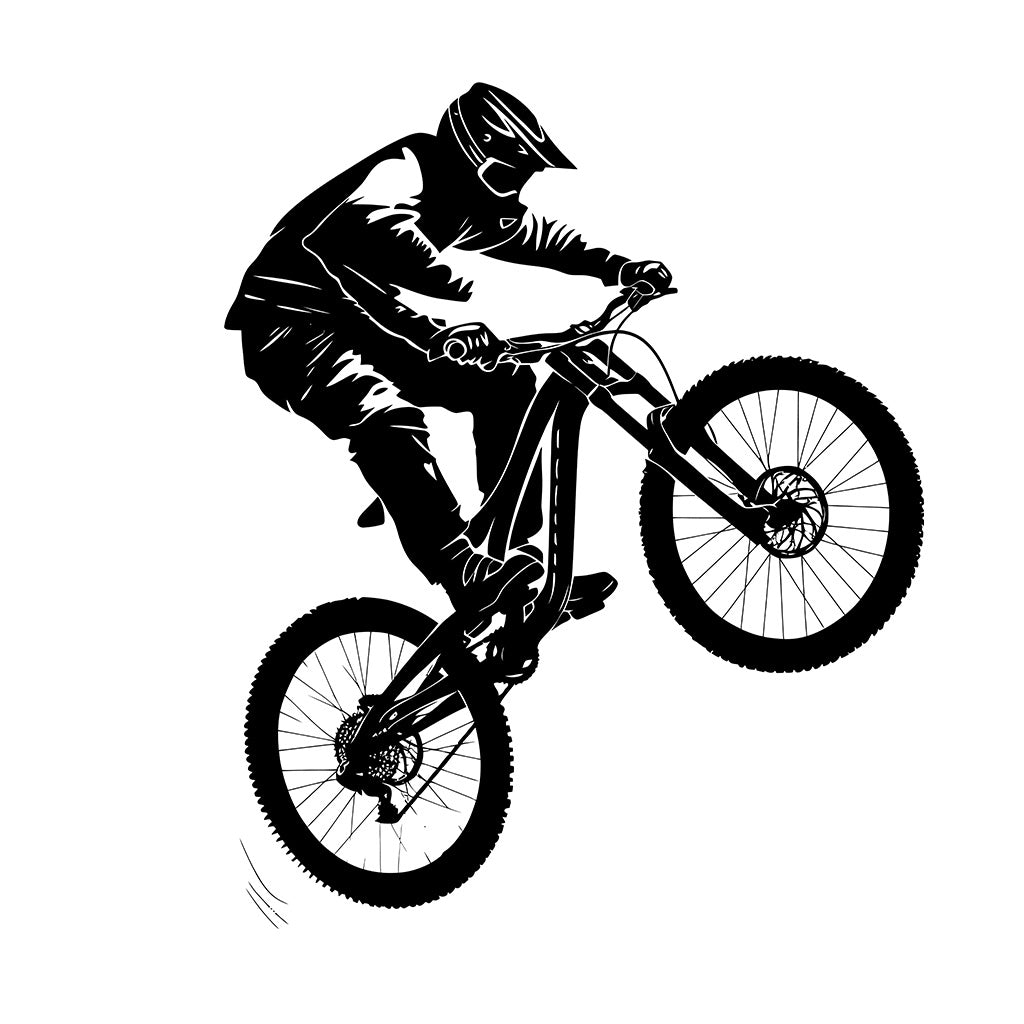 2pcs Dynamic Mountain Bike Silhouette Sticker, Perfect for Adventure Enthusiasts, Outdoor Decor, Enhances Vibrant Aesthetics, Self-adhesive, Removable, Waterproof Wall Sticker