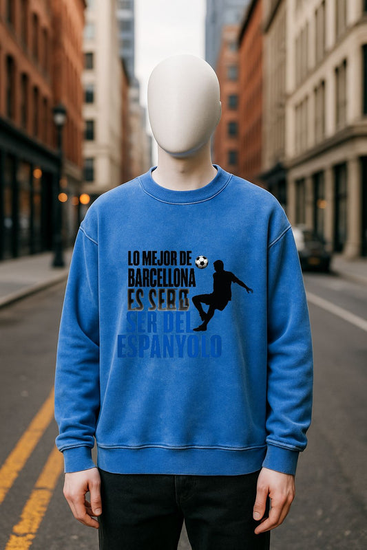 Sudadera azul Lavada