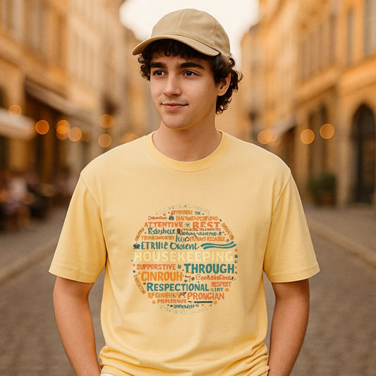 Camiseta dibujo beige