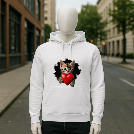 Sudadera con capucha blanca