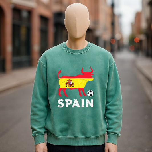 Sudadera verde lavada