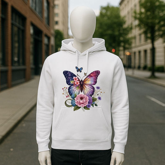 Sudadera con capucha blanca