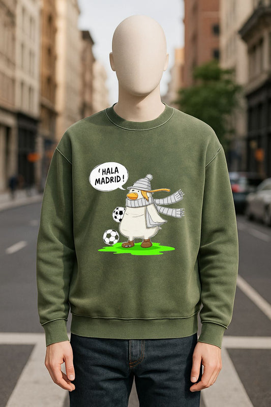 Sudadera verde militar lavada