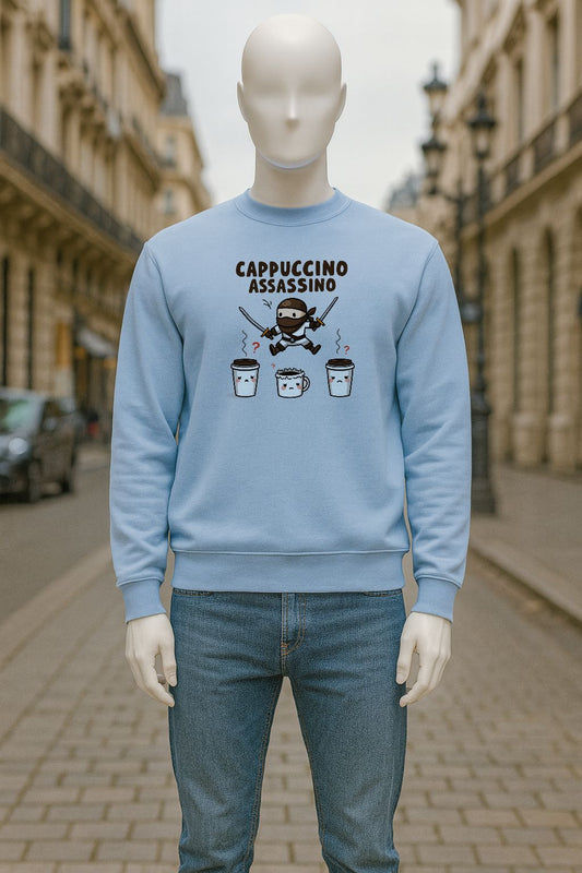 sudadera con dibujo AZUL