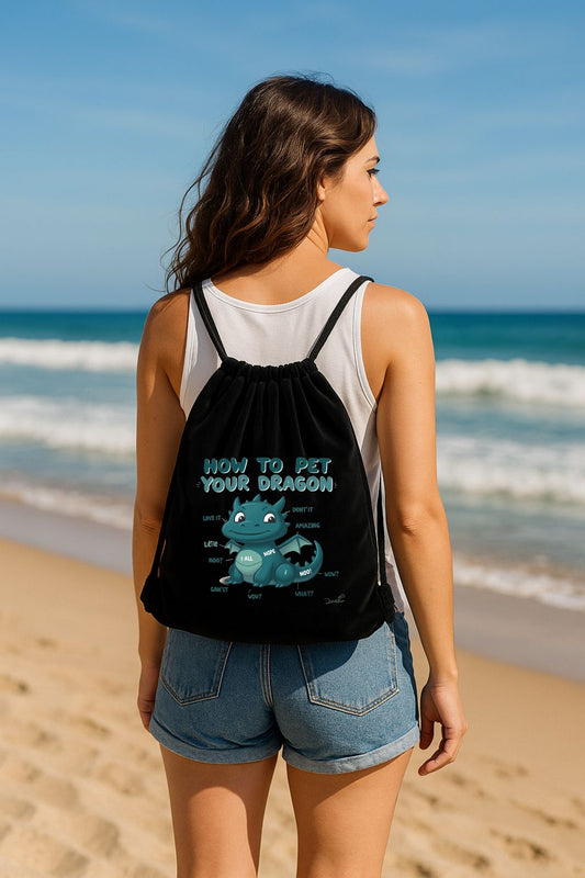 Mochila de terciopelo con cuerda 34x38