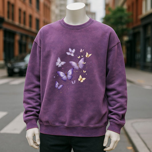 sudadera Púrpura lavado