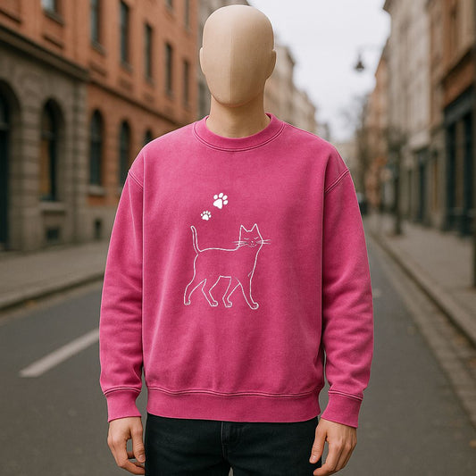 sudadera con dibujo ROSA ROJA