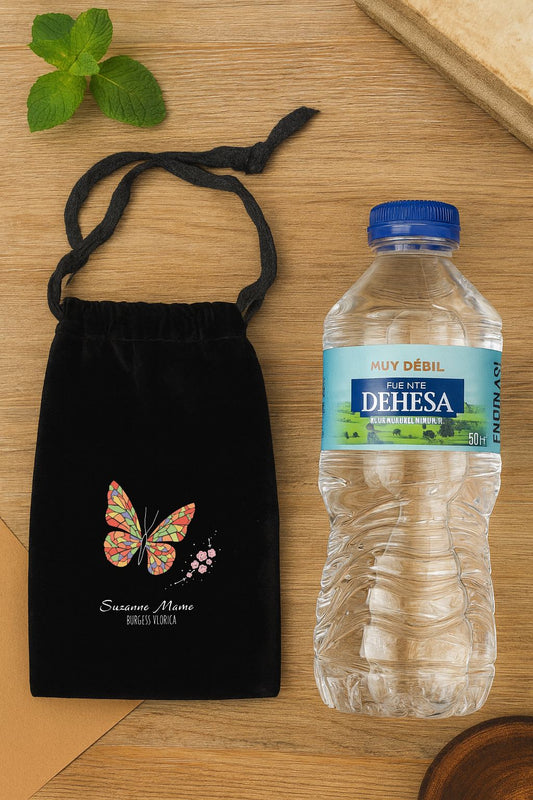 Bolso de terciopelo con cordon 19,5x10,9