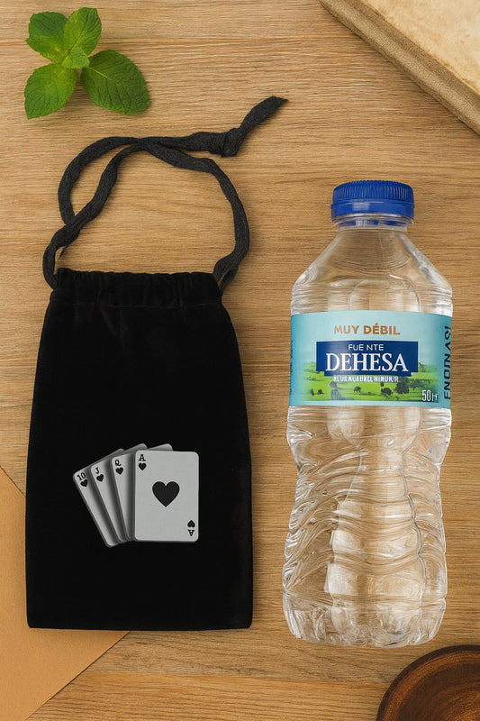 Bolso de terciopelo con cordon 19,5x10,9