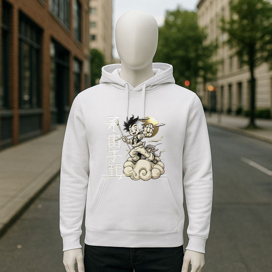 Sudadera con capucha blanca