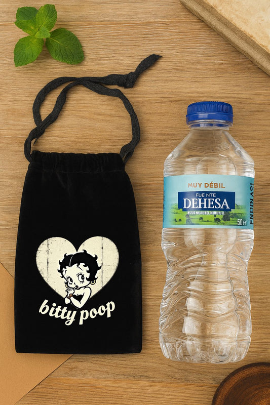 Bolso de terciopelo con cordon 19,5x10,9