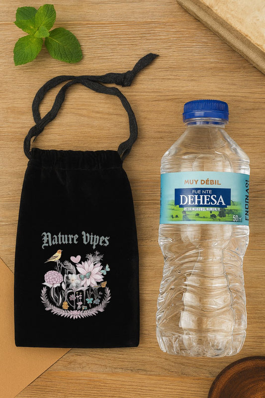 Bolso de terciopelo con cordon 19,5x10,9