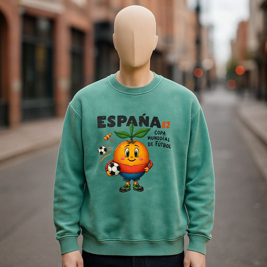 Sudadera verde lavada