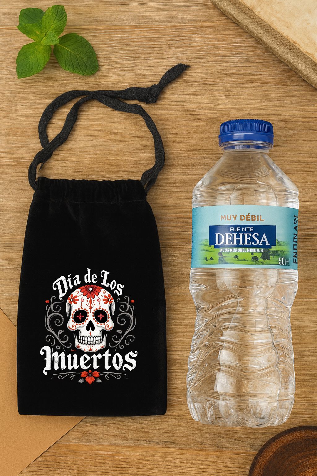 Bolso de terciopelo con cordon 19,5x10,9