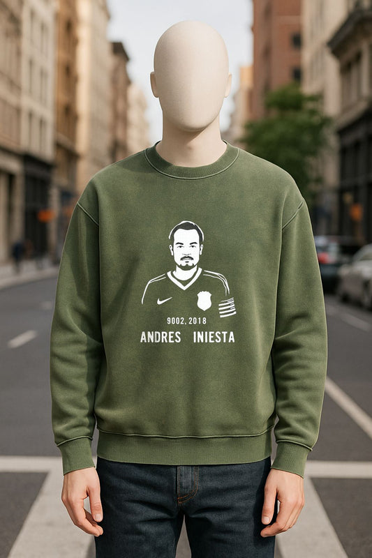 Sudadera verde militar lavada