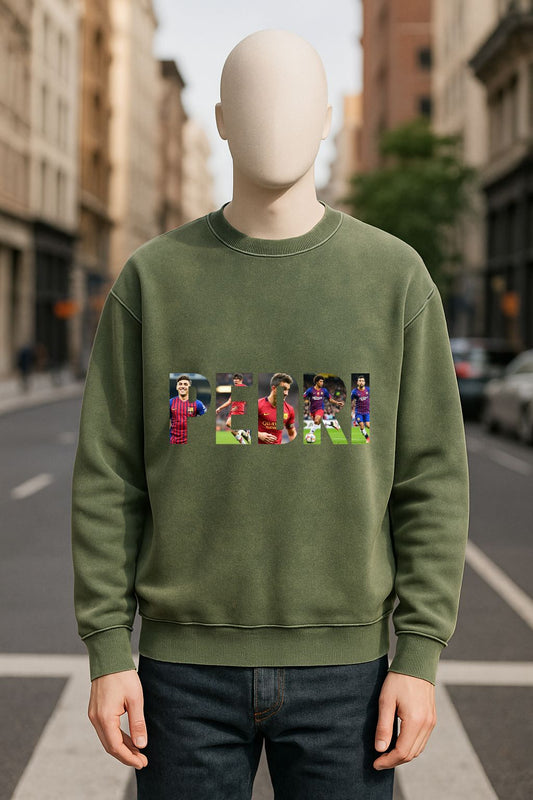 Sudadera verde militar lavada