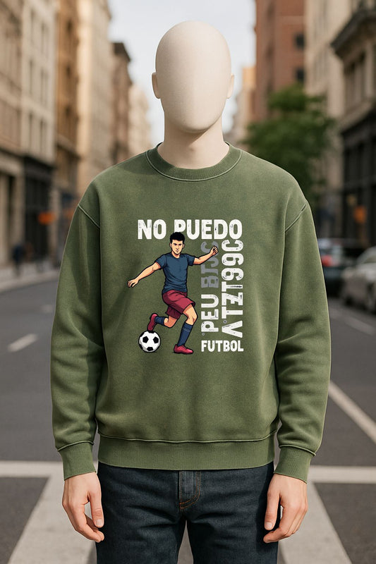 Sudadera verde militar lavada