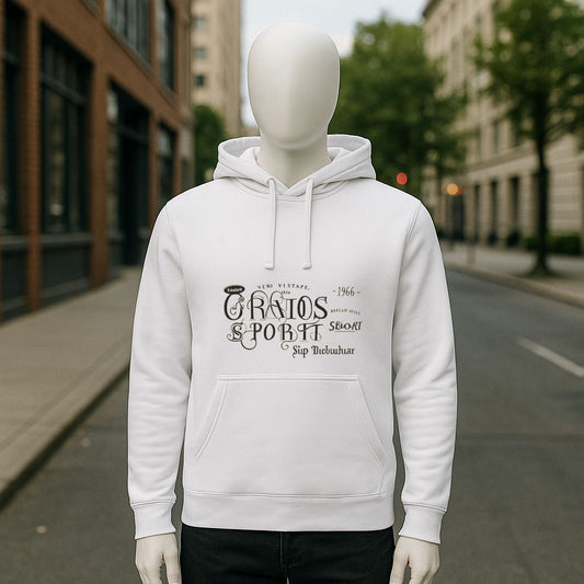 Sudadera con capucha blanca