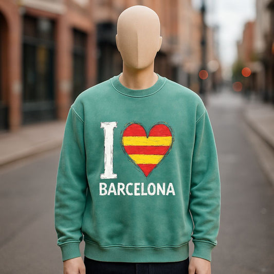 Sudadera verde lavada