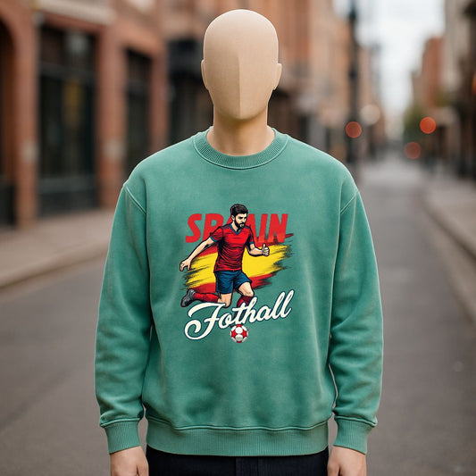 Sudadera verde lavada