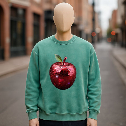 Sudadera verde lavada