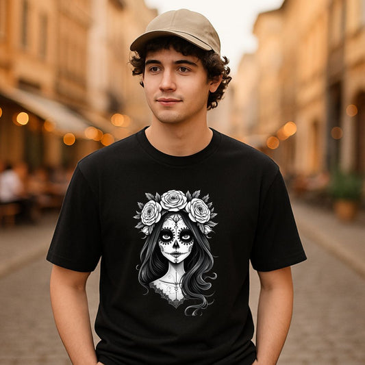 Camiseta dibujo negra