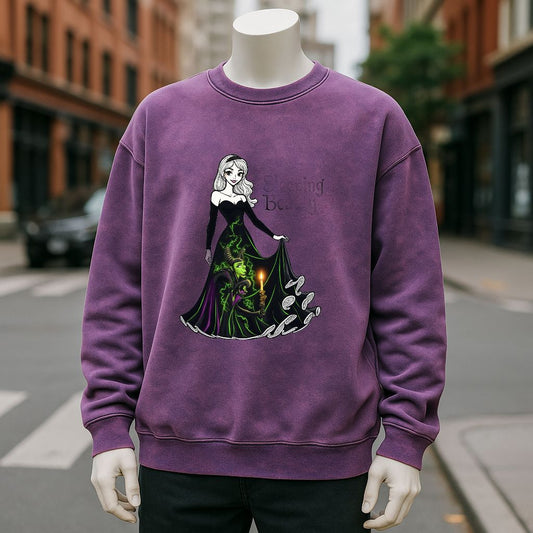 sudadera Púrpura lavado