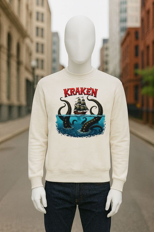 sudadera con dibujo BLANCO CREMA