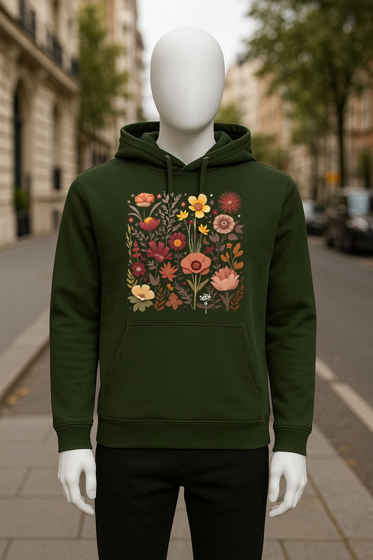 Sudadera con capucha verde oscuro