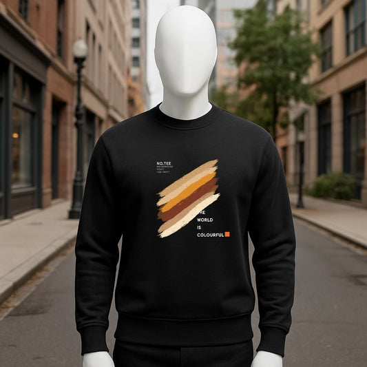 sudadera con dibujo NEGRO