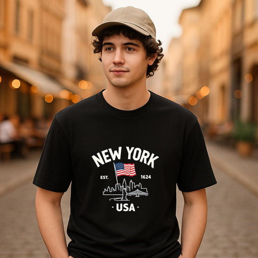 Camiseta dibujo negra