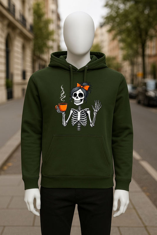 Sudadera con capucha verde oscuro