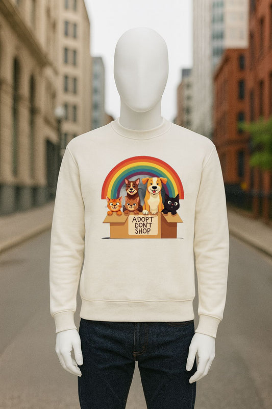 sudadera con dibujo BLANCO CREMA