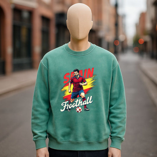 Sudadera verde lavada