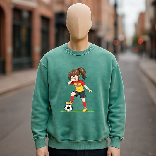 Sudadera verde lavada