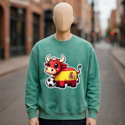 Sudadera verde lavada