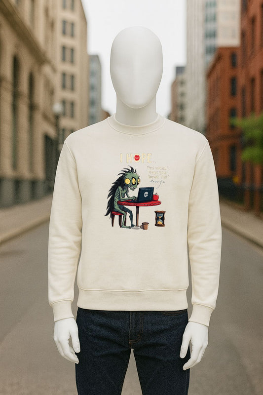 sudadera con dibujo BLANCO CREMA