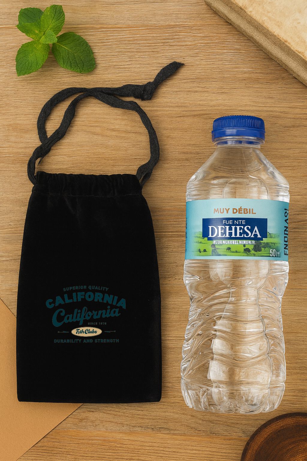 Bolso de terciopelo con cordon 19,5x10,9