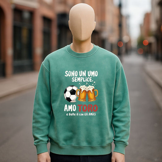 Sudadera verde lavada