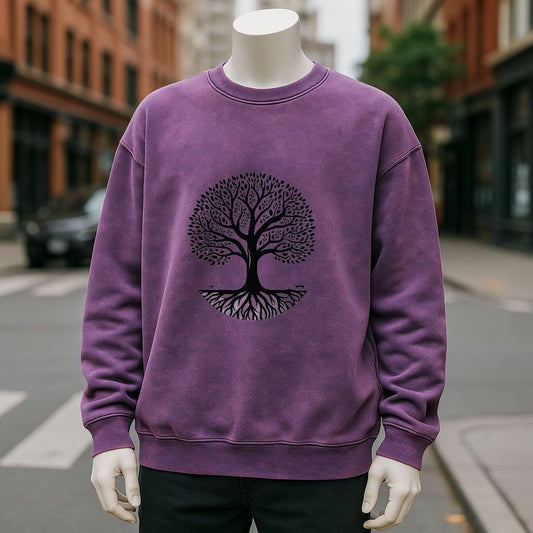 sudadera Púrpura lavado