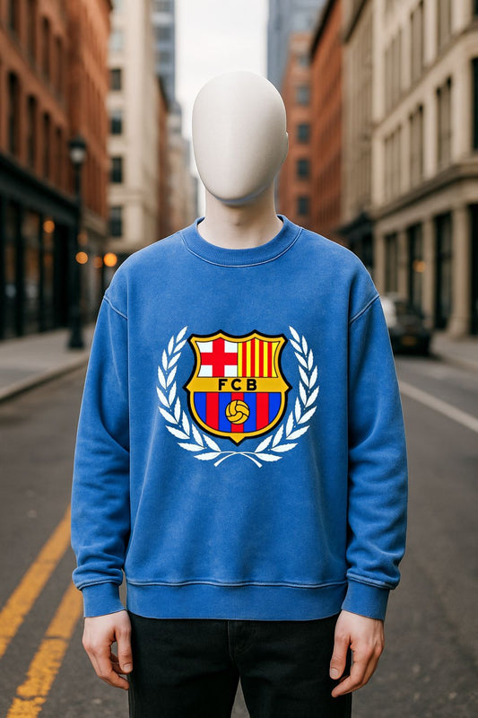 Sudadera azul Lavada