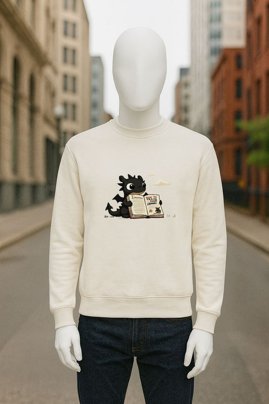 sudadera con dibujo BLANCO CREMA