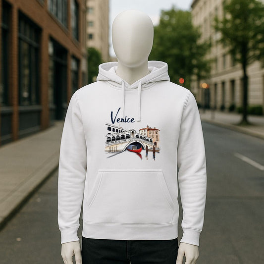 Sudadera con capucha blanca