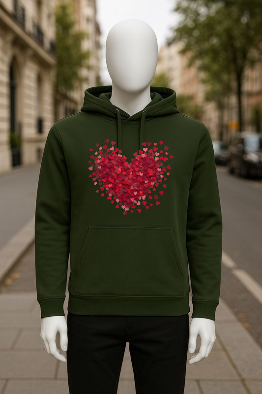 Sudadera con capucha verde oscuro