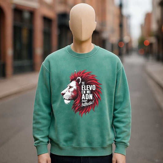 Sudadera verde lavada