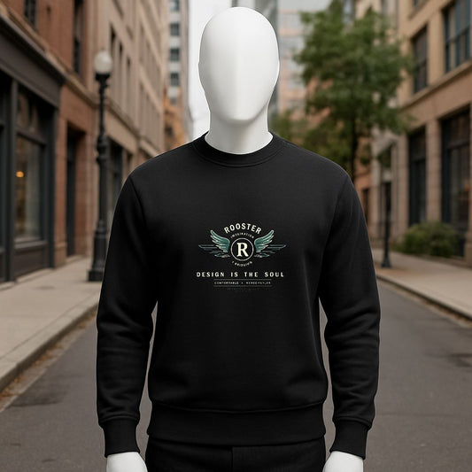 sudadera con dibujo NEGRO